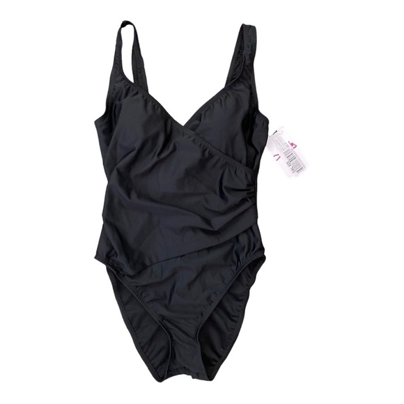InstantFigure One-Piece Wrap Swimsuit w/ Slimming Control NWT - Picture 6 of 11